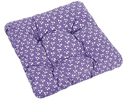 Sedák prošívaný Adéla 40x40 cm kytička na fialové