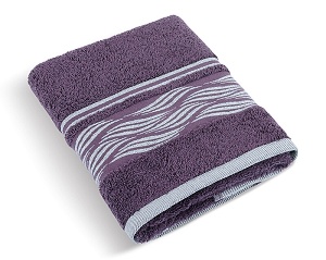 Froté ručník Vlnka 50x100 cm burgundy