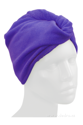 2 ks turban na vysouen vlas levandulov 