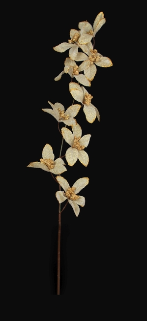 Kvty orchideje dlka cca 90 cm zlat   <br>129 K/1 ks
