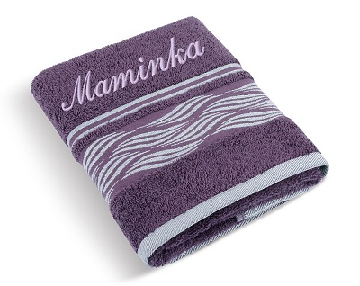 Froté ručník Maminka 50x100 cm burgundy