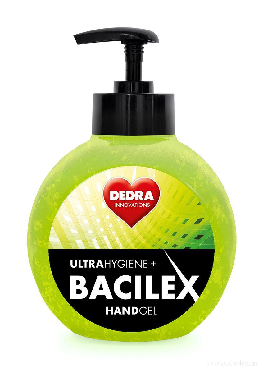 Čisticí gel na ruce, BACILEX ultraHYGIENE+, s pumpičkou 500 ml - zobrazit detaily
