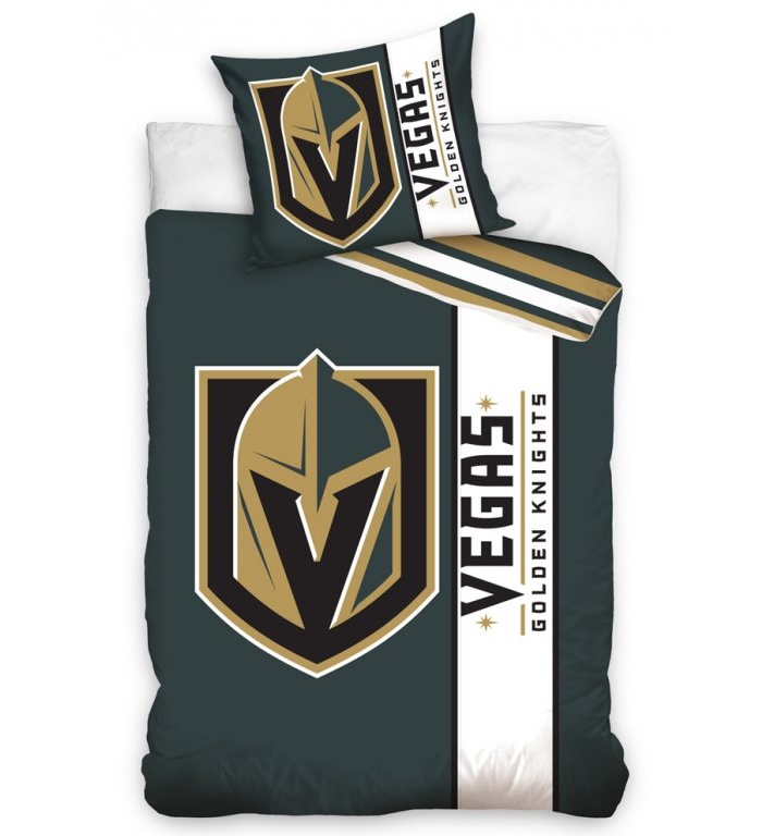 Povlečení NHL Vegas Golden Knights Belt 70x90,140x200 cm šedá