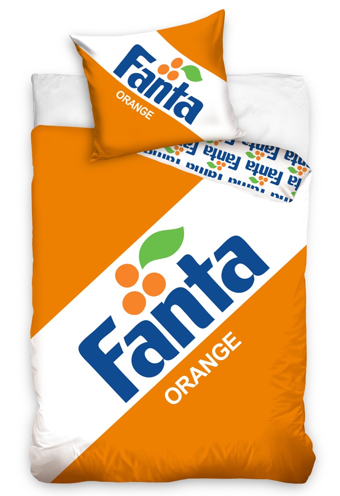 Bavlněné povlečení Fanta Clasic Logo 140x200,70x90 cm 