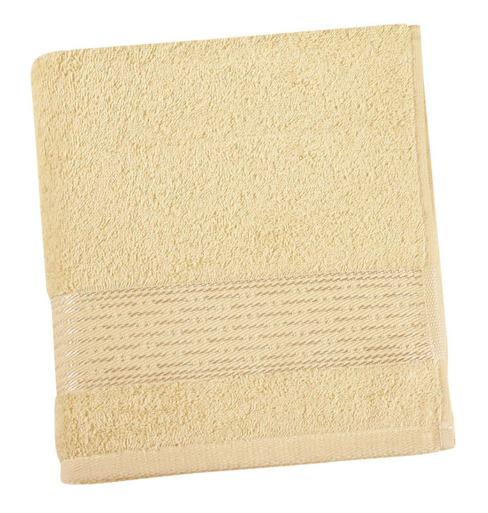 Froté ručník proužek 50x100 cm sv.žlutá