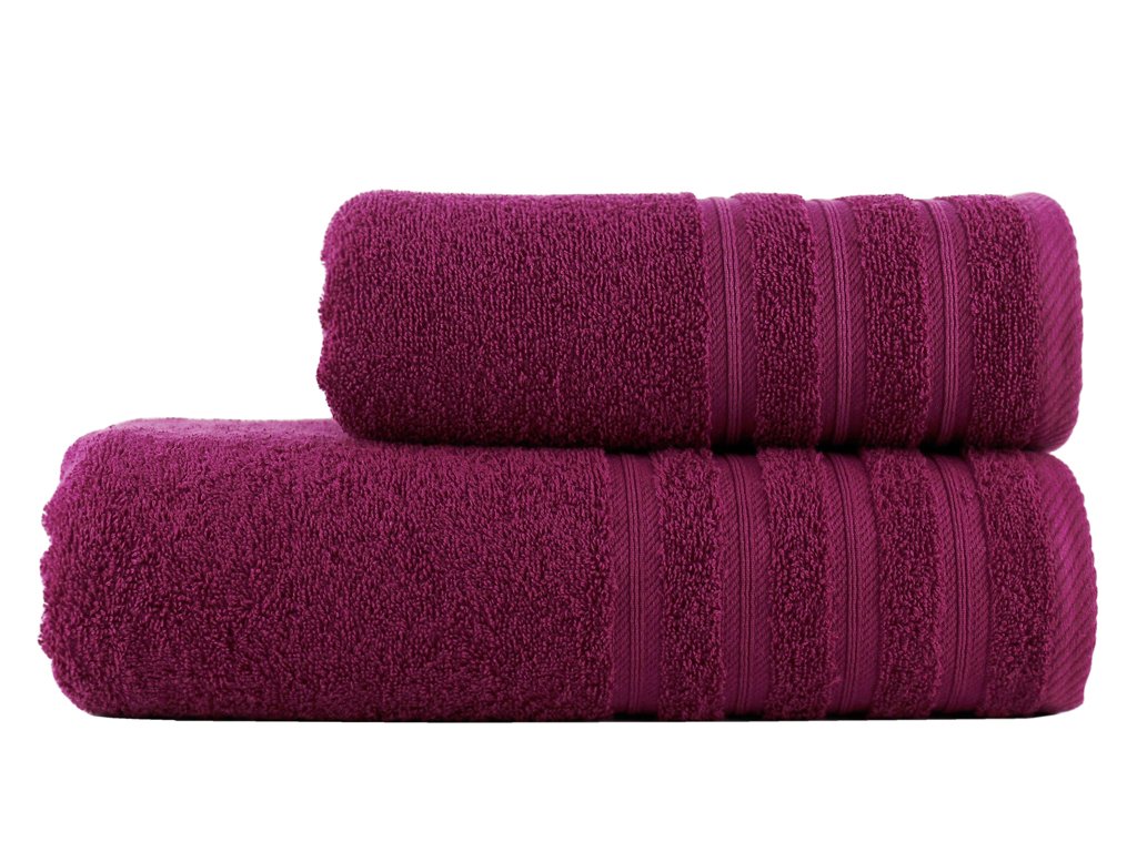 Sada froté osušky a ručníku Viva 50x100, 70x140 cm Sytě růžová