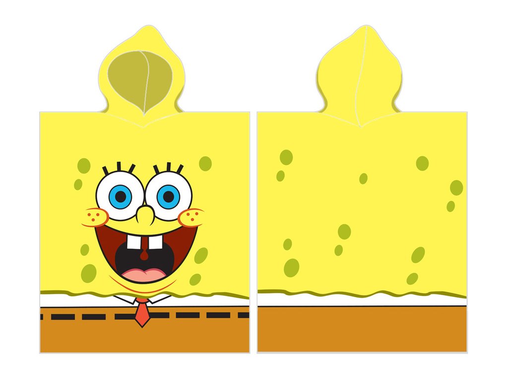 Dětské pončo Sponge Bob Žlutoch 55x115 cm