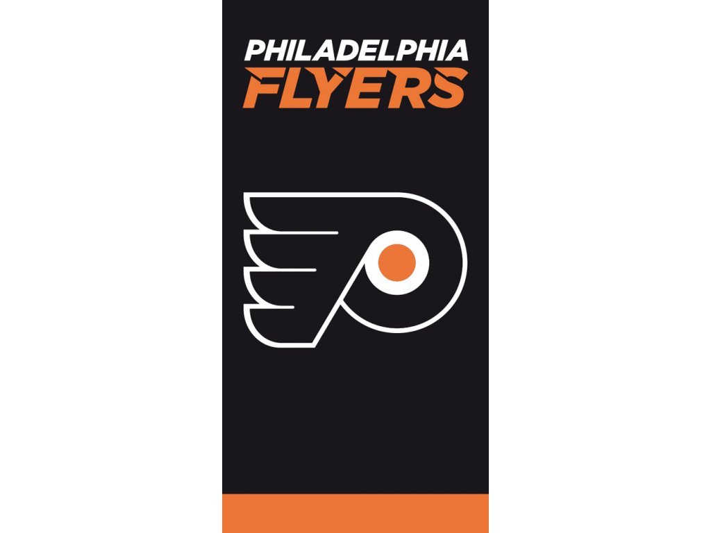 Osuška NHL Philadelphia Flyers Black 70x140 cm