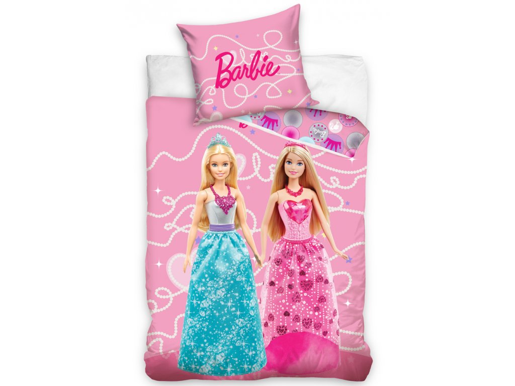 Dětské povlečení Barbie Dvě Princezny 40x60, 100x135 cm  <br>595 Kč/1 ks