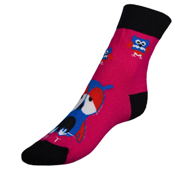 Ponožky Sova magenta 39-42 růžová