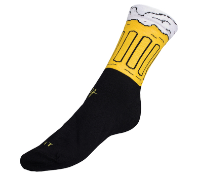 Ponožky Pivo 3 35-38 černá, žlutá