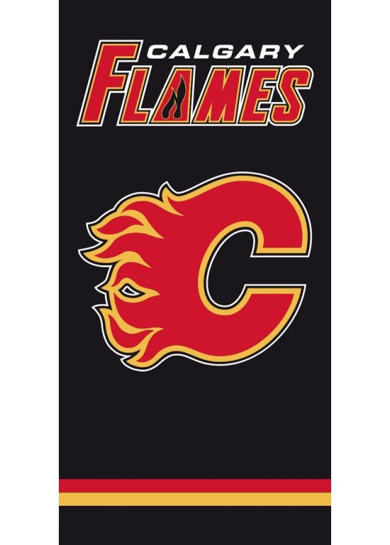 Osuška NHL Calgary Flames Black 70x140 cm
