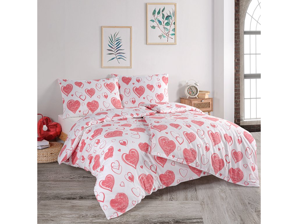 Bavlnn povleen Pink Love 70x90, 140x200 cm - zobrazit detaily