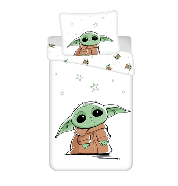 Povleen bavlna Star Wars Baby Yoda 70x90, 140x200 cm  <br>650 K/1 ks