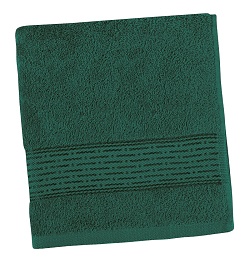 Froté ručník proužek 50x100 cm tm.zelená