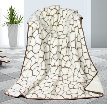 Kašmír vlněná deka 155x200 cm kameny