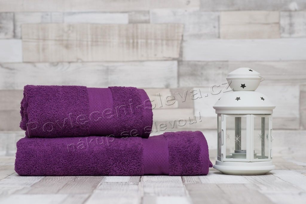 Froté ručník Terry tm.fialová 50x90 cm
